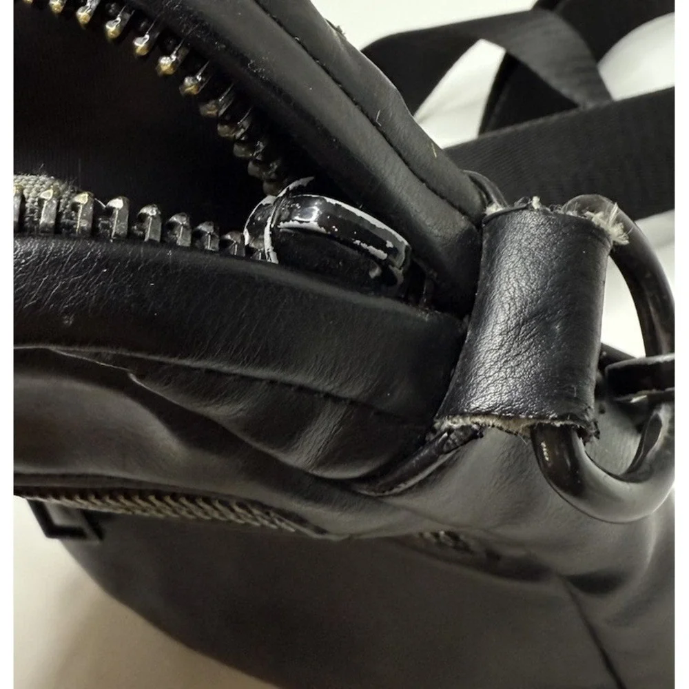 Zara Man Black Crossbody Messenger Bag 7x8